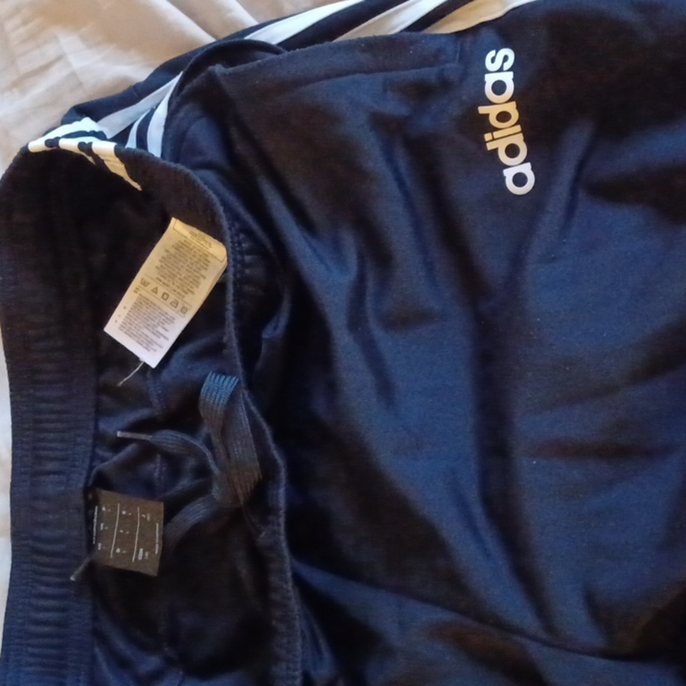 Adidas Men's Navy Blue Track Pants Size Large